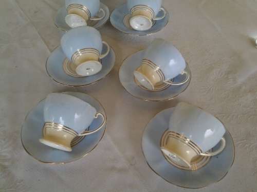 stunning vintage pastel blue royal standard vintage coffee set