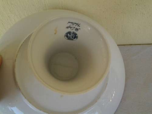 nice vintage blue and white delft porcelain cake tazza