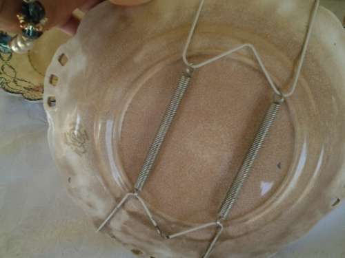 three pretty old vintage wall plates with crazing