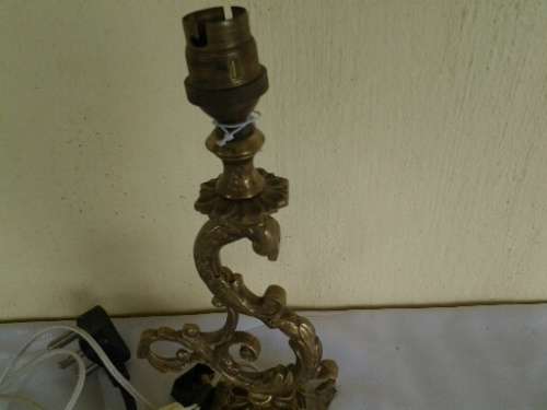 stunning vintage ornate brass lamp base