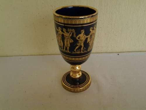 vintage porcelain Greek collectable little vase or goblet