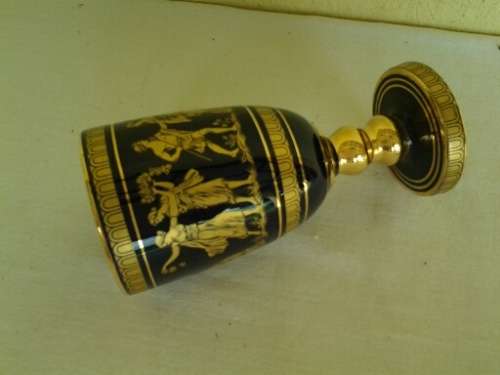 vintage porcelain Greek collectable little vase or goblet