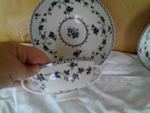 job lot of four vintage royal doulton york town items two soup bowls two soup mugs lot