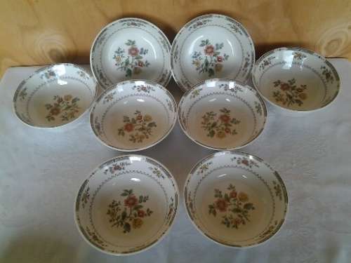 set of eight larger Royal doulton procelain KingsWood pudding /soup bowls