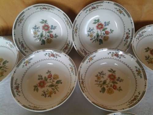 set of eight larger Royal doulton procelain KingsWood pudding /soup bowls