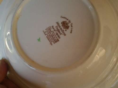 A pair of porcelain veggie dishes with no lids by Johnson brothers castle on the lake scene