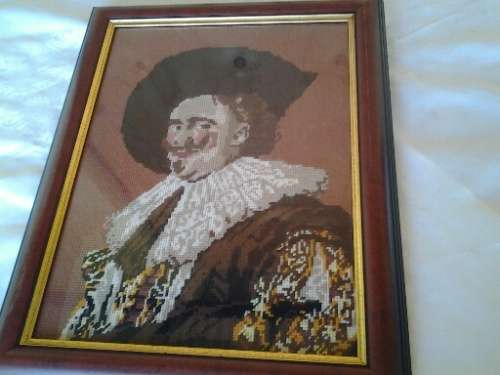 beautifully framed behind glass Jan van Riebeek tapestry