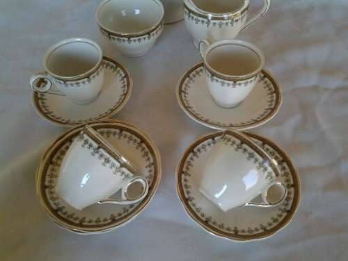 vintage part porcelain Grindley Cream petal coffee set