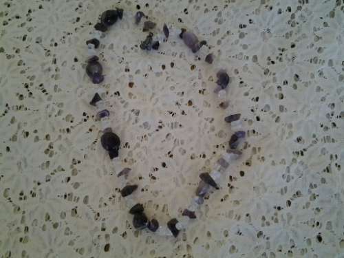 nicely made beaded amysethst gem stone beads with opal light beads necklace