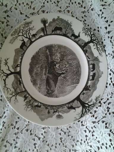 stunning Lion display wall plate by Wedgwood by the Kruger National park