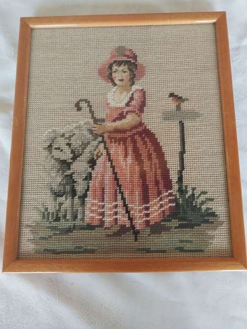 Small framed  little boo peak and her sheep tapestries