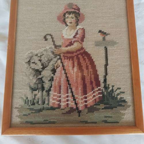 Small framed  little boo peak and her sheep tapestries