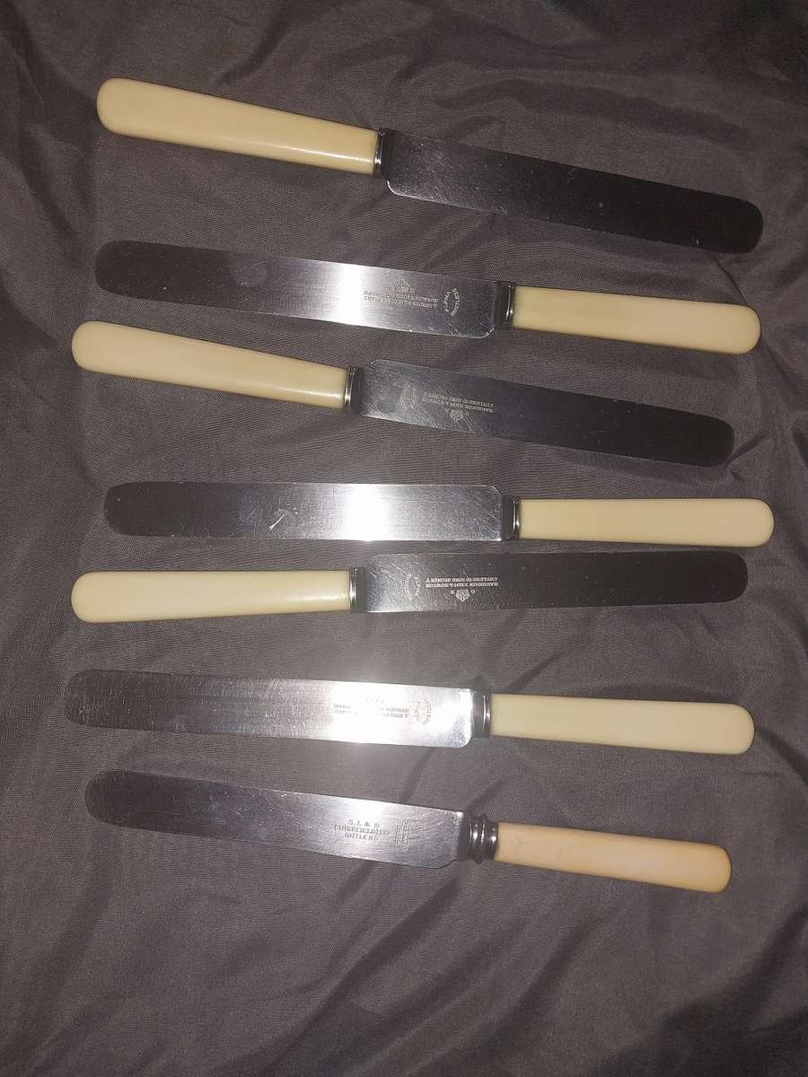 A set of large bone handle knifes