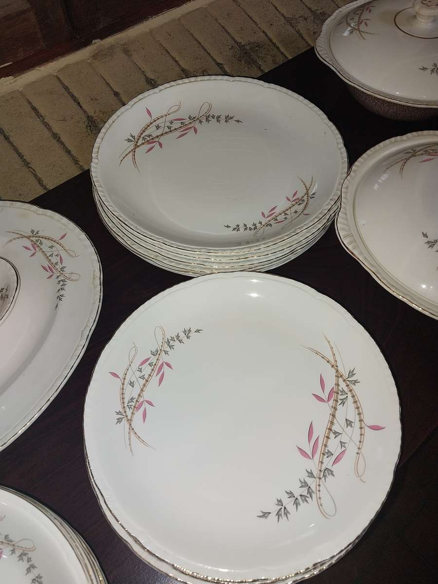 Complete vintage John Maddock dinner set