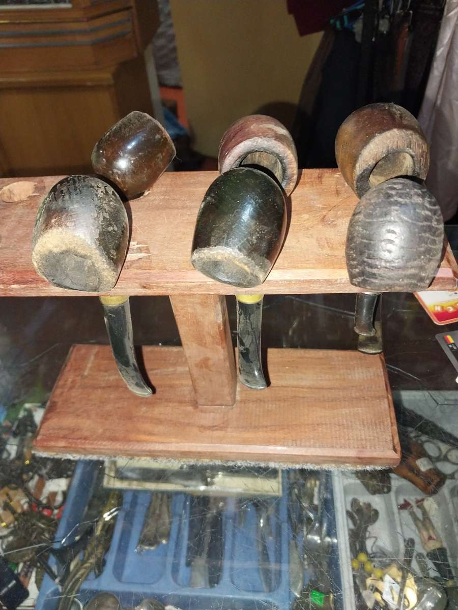 Wooden pipes on stand