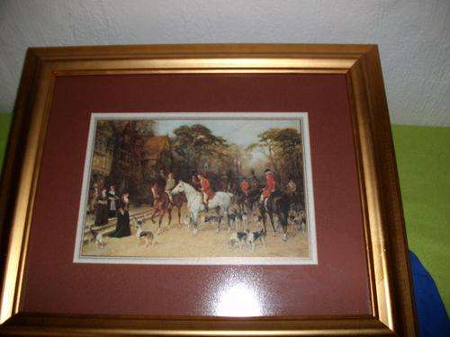 A old style ,picture print with golden frame