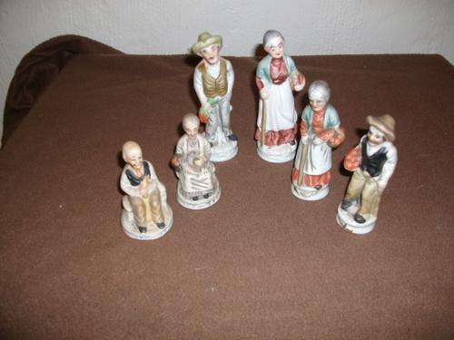 Collection of old people figurines