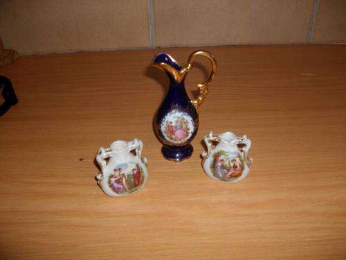 Lovely limoges vase with two small other vases
