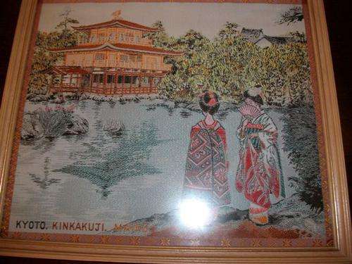 Lovely wooden frame chiense style tapestry