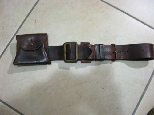 SA Cadets leather belt with ammo pouch worn 1960 - 70