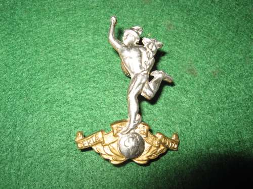 SA Corps of Signals chrome BiM cap badge (Jimmy)