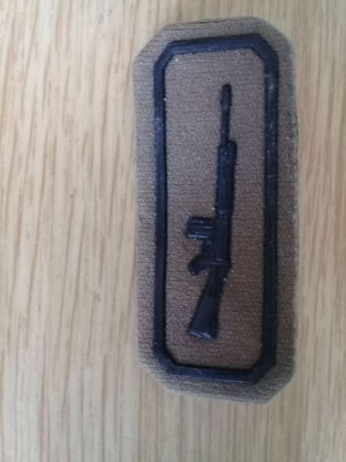 SADF Marksman Qualification breast badge nutria