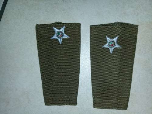 SA Army Officer's shoulder board pair