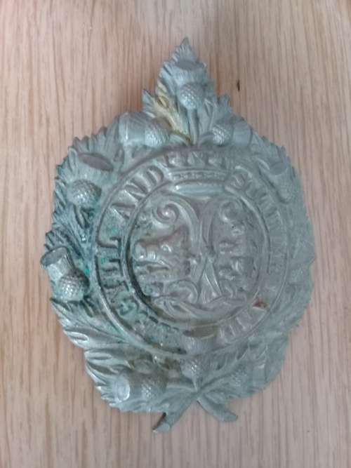 Argyll and Sutherland Boer war period Glengarry badge, unvoided with twigs