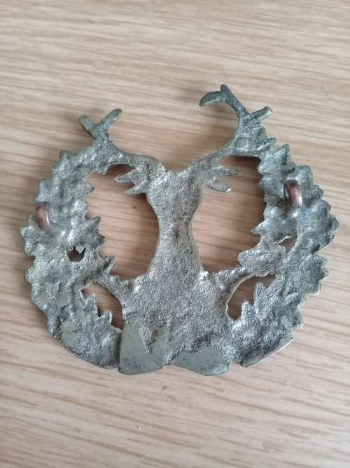 Gordon Highlanders brass cast head dress badge