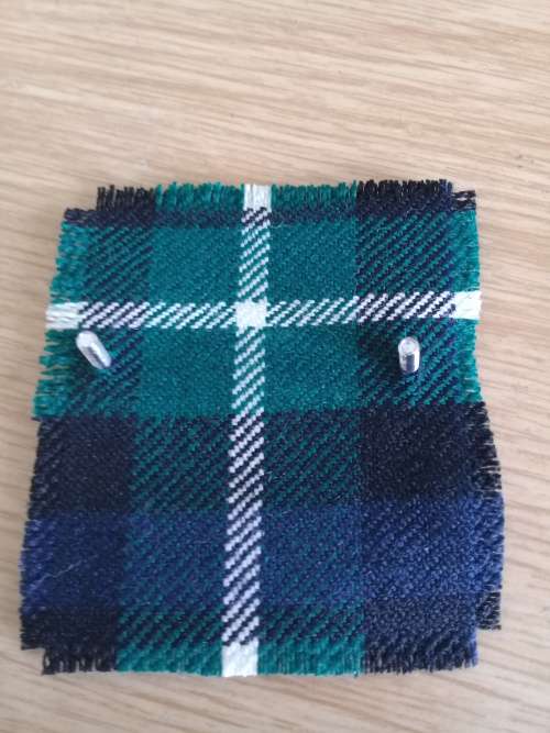 First City Chrome Tam 'O' Shanter badge with Tartan backing