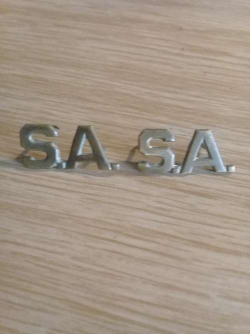 SADF `SA` Infantry brass collars pair