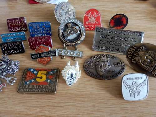 Lot of 17 Biker badges