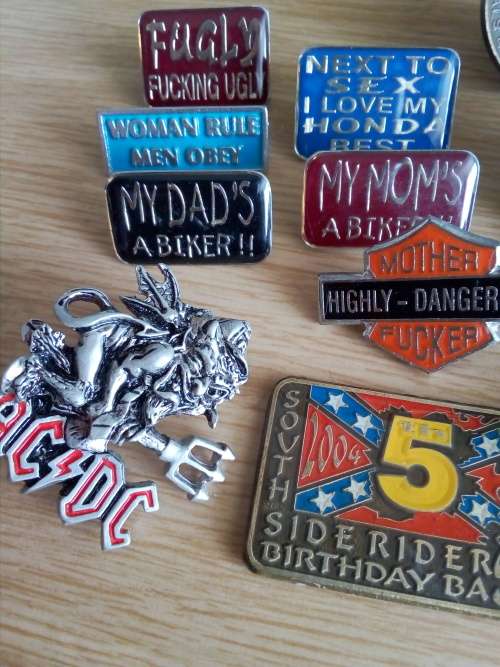 Lot of 17 Biker badges