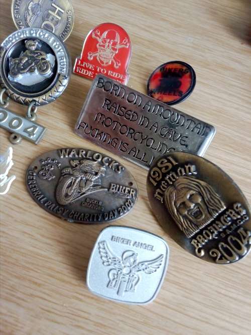 Lot of 17 Biker badges