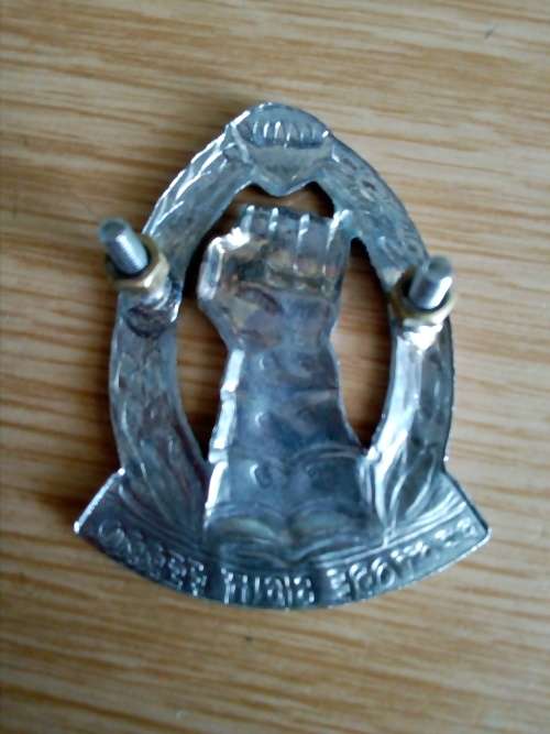 SA Armoured Corps chrome cap badge