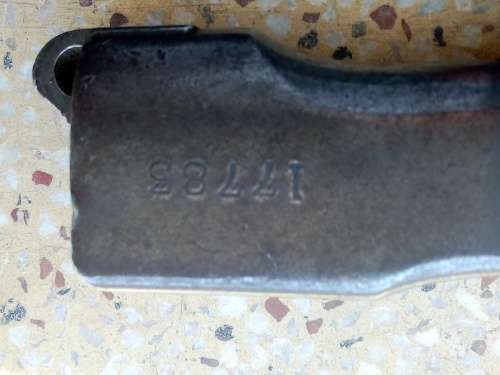 FN FAL Type A Bayonet with leather frog