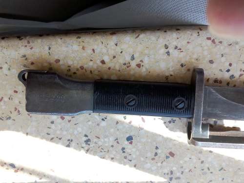 FN FAL Type A Bayonet with leather frog