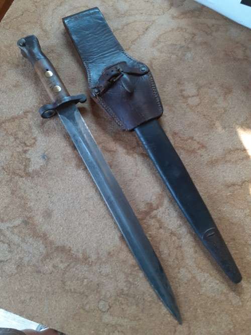 Pattern 1888 Lee Metford Bayonet, date stamped 1897 Mk I, Type 2, Boer war