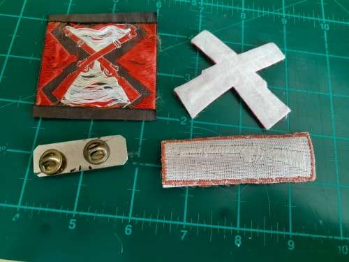 4 Cadet Marksman badges inc Silver Sharpshooter balkie