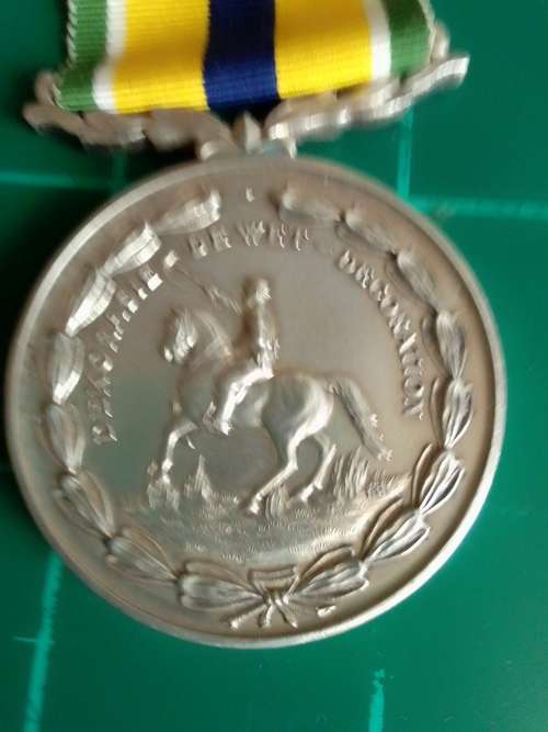 De Wet Silver medal with bar, numbered 111, Full size