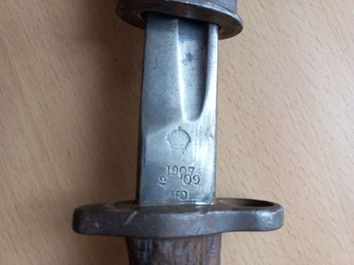 1907 Lee Enfield Sword Bayonet for .303 SMLE made by Enfield