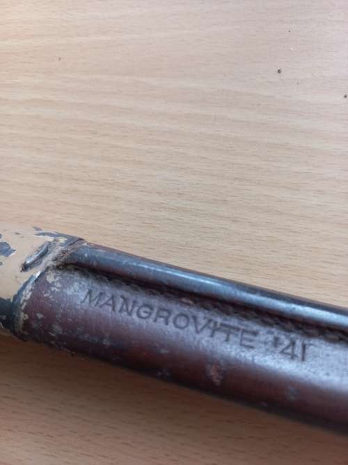 1907 Lee Enfield Wilkinson Bayonet, scabbard painted for N Africa, Mangrovite 41 on scabbard