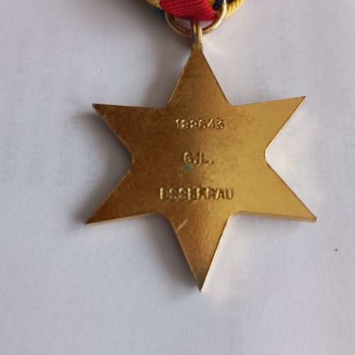 WWII Africa Star medal to 188643 GL Essefrau