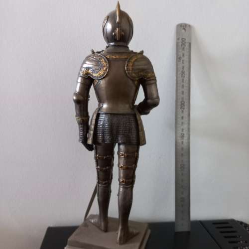 Knight in Armour bronze Statuette, 300mm tall