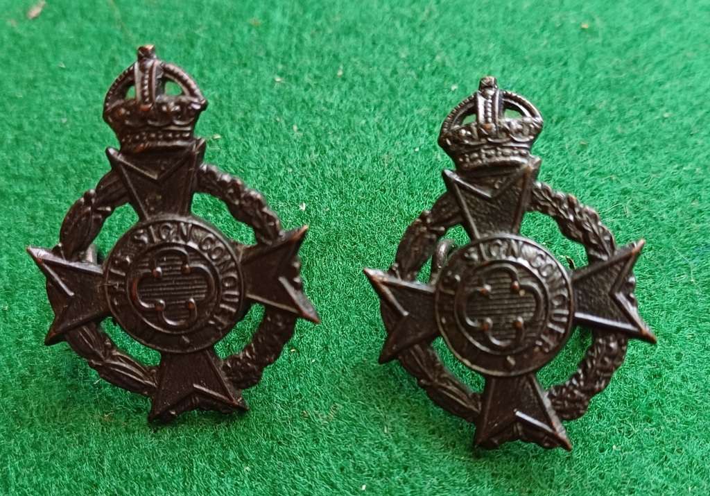Corps of Chaplains blackened collars, pair