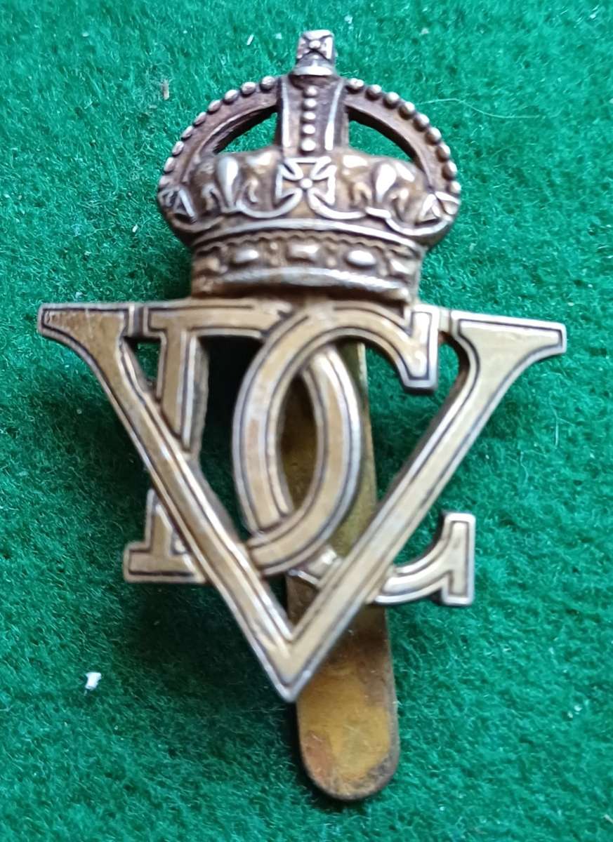 British Army, Fifth Dragoon Guards, DGV, BiM cap badge, by Marples & Beasley