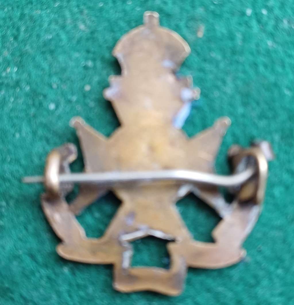 British Army, the King's Royal Rifle Corps, brass & enamel Sweetheart badge
