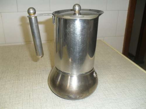 (DC4/5)  A VINTAGE STAINLESS STEEL 18/10 INOX ACC made in ITALY ESPRESSO STOVE TOP COFFEE POT