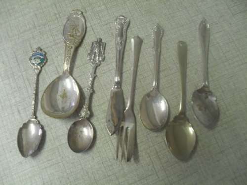 *****  9 x ASSORTED EPNS FLATWARE - T SPOONS, JAM SPOONS, PATE KNIFE etc