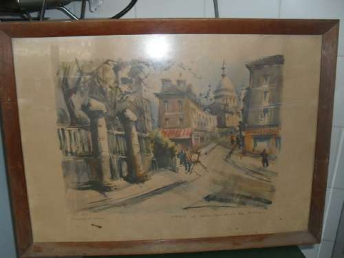 (ja) a MORNAY GIRARD -looks like an original waterpainting SIGNED BY HIM - PARIS - 34 x 47cm